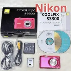 ほぼ新品・返品保証】 ニコン Nikon COOLPIX S3300 ピンク - メルカリ