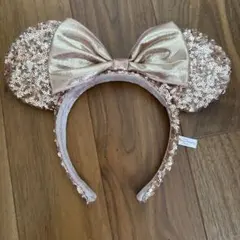 ミニーマウス耳カチューシャ ローズゴールド