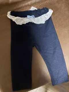 ネイビー レース付きパンツ