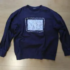 ファミリア ネイビー Delicate Navy プリントトレーナー Ｓサイズのサムネイル