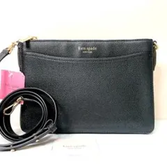 スマートなクロスボディバッグ✨kate spade　ショルダーバッグ　レザー　黒