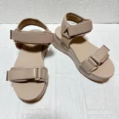 HIMIKO lite ヒミコ メタルパーツスポーツサンダル ベージュ 厚底 Sのサムネイル
