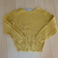 GLOBAL WORK ケーブル編みセーター M