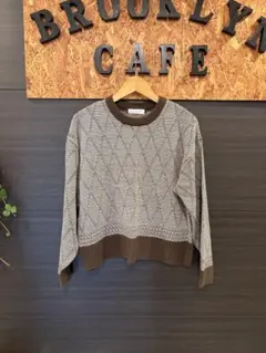 【美品】A DAY IN THE LIFE ダイヤモンドパターンニット