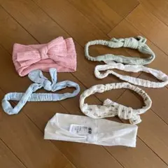 リボンデザインヘアバンド 6点セット