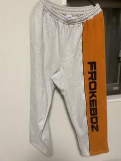 定価12000【keboz✖︎froclub】スウェットパンツ　オレンジ　グレー