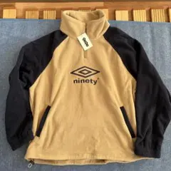 【未使用】9090/umbro フリースジャケット ベージュ/ブラック