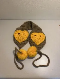 ハート型モチーフの耳あて