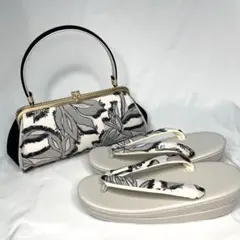 新品　草履　バッグ　セット　グレー　2026年モデル　振袖用　フリーサイズ