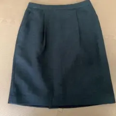 ナチュラルビューティーベーシック　紺色 M ひざ丈スカート