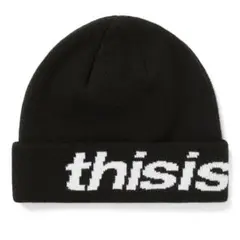 【新品】thisisneverthat ネバザ ニット帽 ビーニー 黒 ロゴ