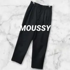 T182＊マウジー フロントタックパンツ カジュアルパンツ バックポケット黒 2のサムネイル