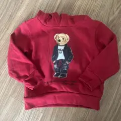 ポロベアプリント 赤いパーカー　ポロラルフローレン　3T