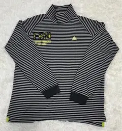 ルコックスポルティフゴルフ　ボーダー ハイネック長袖Tシャツ　Lサイズ