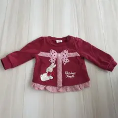 Shirley Temple シャーリーテンプル　赤　トレーナー 80 リボン