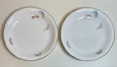 有田焼　深川製磁 金彩　小皿　蝶柄　陶磁器 食器セット 2枚