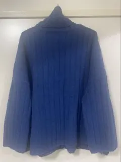 ジャーナルスタンダードレリュームオーバーサイズオフタートルニットセーターブルー青