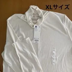 GU ソフトリブタートルネックT ナチュラル　XL