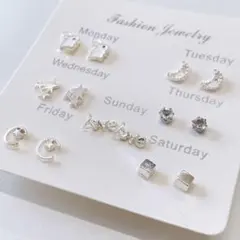 かわいいピアスまとめ売り☆シルバー うさぎ 月 スクエア Love 23