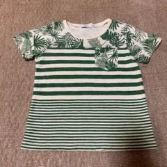 KOE  ボーダー Tシャツ　緑　110㎝のサムネイル