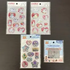 ウォーターシール　セリア　トイストーリー　4枚セット　フレークステッカー
