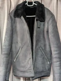 ZARA MAN グレー スエード風ジャケット XL