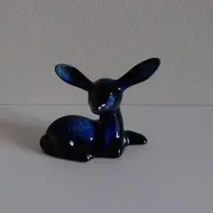 【陶器の置物】ロイヤルブルーの鹿のサムネイル
