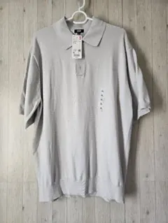 ユニクロ ウォッシャブルニットポロセーター 02 LIGHT GRAY XL