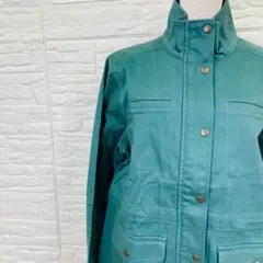 L.L.Bean エルエルビーン ジャケット ターコイズ S ボタン ジッパー
