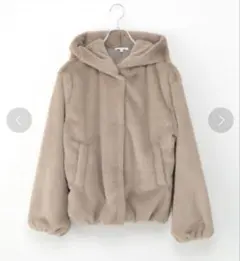 グローバルワーク（AND YUA ANY） ふわふわアウター　フード付160