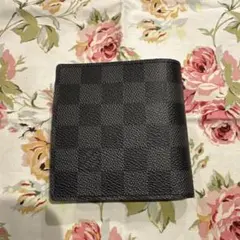 新品未使用　ルイヴィトン　ブラック チェック柄 二つ折り財布