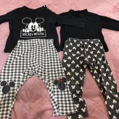 ミッキー 長袖 長ズボン 4点セット 90センチ