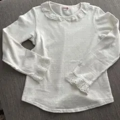 メゾピアノ　130 長袖　ロンT ホワイト