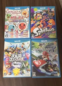 【豪華4点】WiiU 定番名作セット！スマブラ マリカー 太鼓の達人 スプラ
