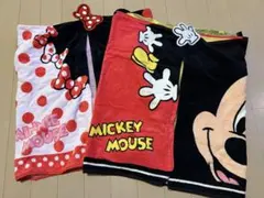 ミッキーマウス・ミニーマウス フード付きタオル