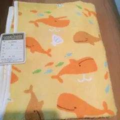 GOOD TASTE クジラ柄 タオル生地 イエロー