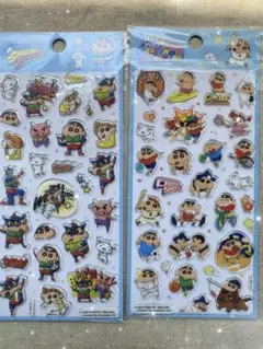【海外限定・正規品】クレヨンしんちゃん　クリスタル立体シール★2枚セット