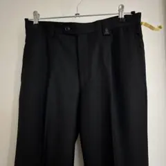 ランバンコレクションブラック スラックス毛100%