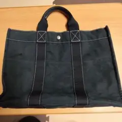 ⭐️極美品⭐️エルメス HERMESドーヴィル PMトートバッグ ハンドバック 黒 5ic2836】エルメス ハンドバッグ ドーヴィルPM キャンバス