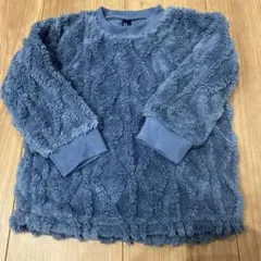 ダークブルー フリース 長袖 トップス