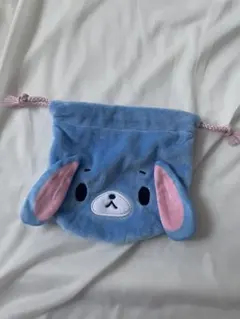 シュガーバニーズ ふわふわ巾着 あおうさ
