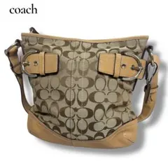 COACH soho シグネチャー F03574 ベージュ ショルダーバッグ