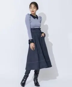 redyazel / 配色スエード変形スカート