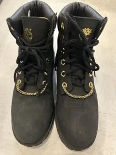 レアモデル　Timberland ゴールド x ブラック　ブーツ　レディース