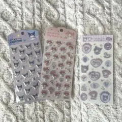 すりガラス風シールとぷくっとシールセット♡マイメロとクロミ♡♡