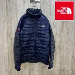 【訳あり海外限定】　ノースフェイス　軽量ダウン　ネイビー　メンズ95/M
