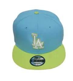 【現地正規品】NEW ERA LA ドジャース9FIFTY キャップ 水色/ライ