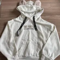 120 女の子　パーカー　クマ耳　クマ　パーカー　長袖　秋服　冬服　子供服