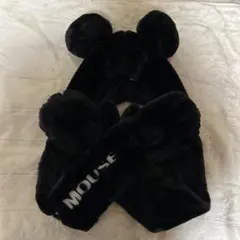 ミッキーマウス マフラーキャップ