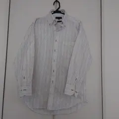 CHRISTIAN ORANI ストライプ ボタンダウンシャツ L